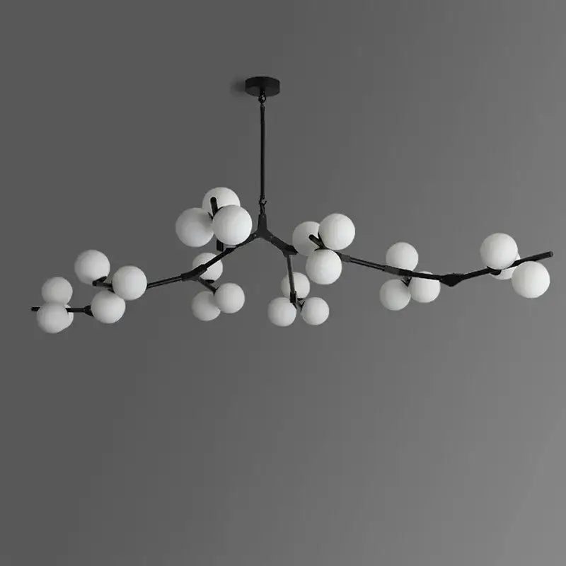 DecorBites™ Black Gold LED Glass Ball Chandelier for Living Room, Kitchen, Bedroom Décor