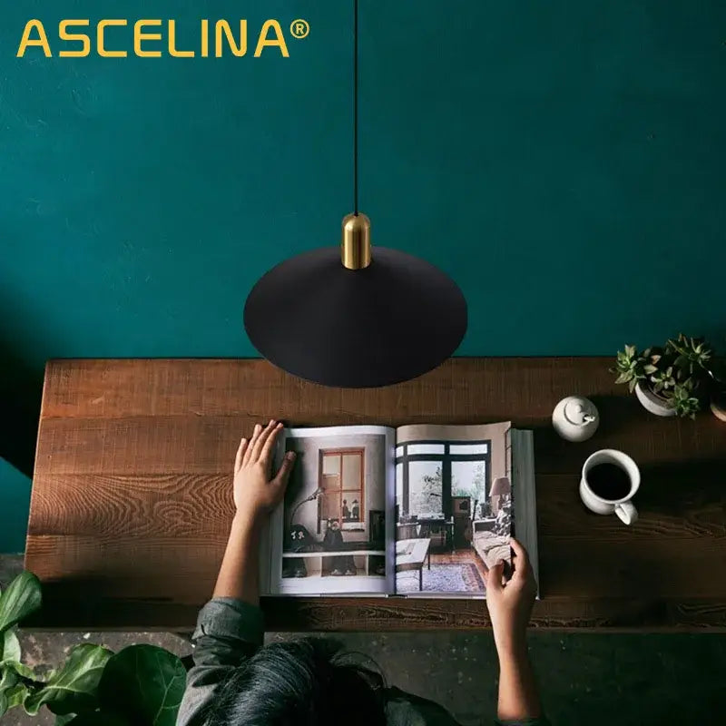 DecorBites™ Black Gold LED Pendant Lights for Home Restaurant Loft Bar Industrial Decor