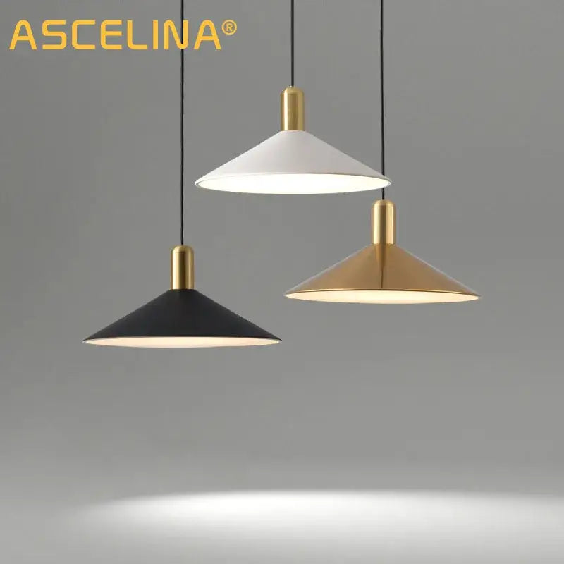 DecorBites™ Black Gold LED Pendant Lights for Home Restaurant Loft Bar Industrial Decor