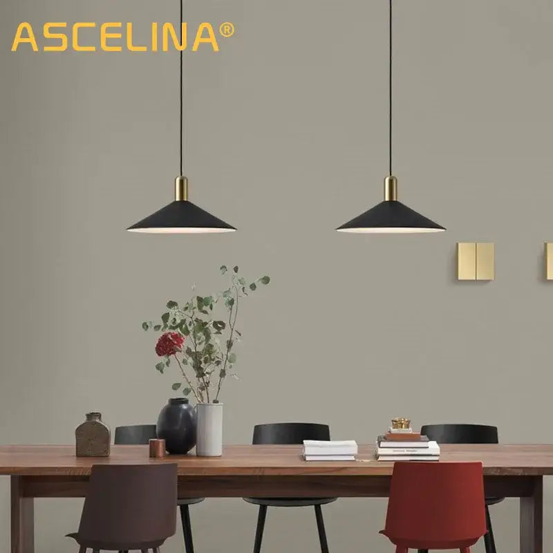 DecorBites™ Black Gold LED Pendant Lights for Home Restaurant Loft Bar Industrial Decor