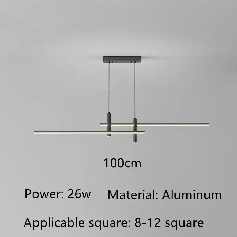 DecorBites™ Black Gold LED Pendant Lights for Modern Minimalist Dining Room Chandelier