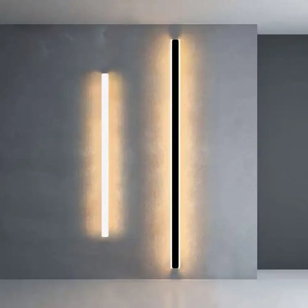 DecorBites™ Black Gold LED Strip Wall Lights for Dining & Living Room Modern Minimalist Design