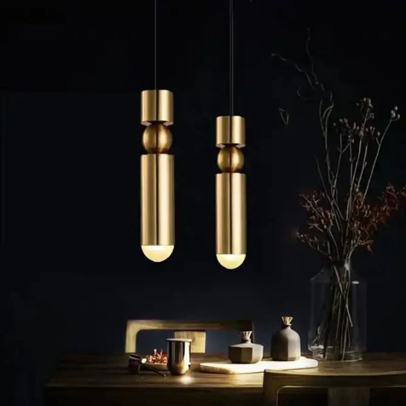ثريا أنبوب زجاجي LED باللونين الأسود والذهبي من DecorBites™ لديكور المنزل والمتاجر