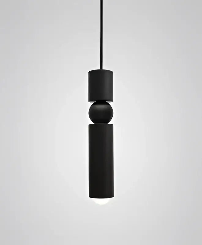 مصباح معلق أنبوب LED ذهبي وأسود DecorBites™ للمنزل والمتجر، ثريا زجاجية
