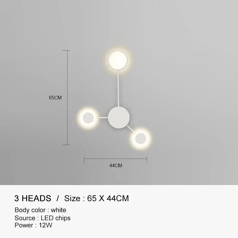 DecorBites™ Black Gold LED Wall Lamp for Indoor Bedroom Living Room Stairs Bar