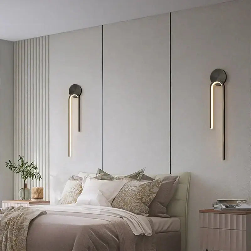DecorBites™ Black Gold LED Wall Lamp Modern Minimalism Indoor Home Decor Fixture