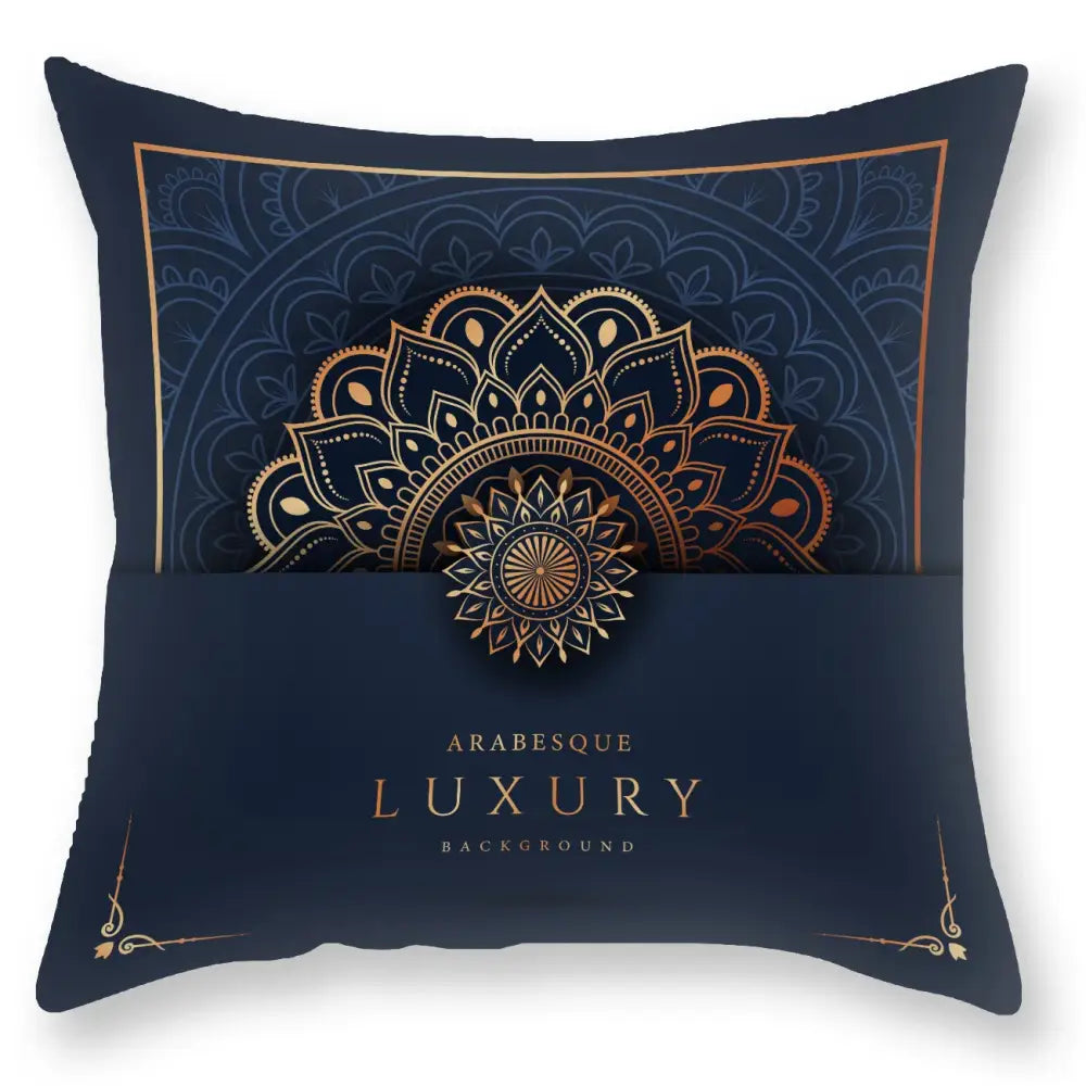 DecorBites™ Black Gold Mandala Luxury Printed Pillowcase §