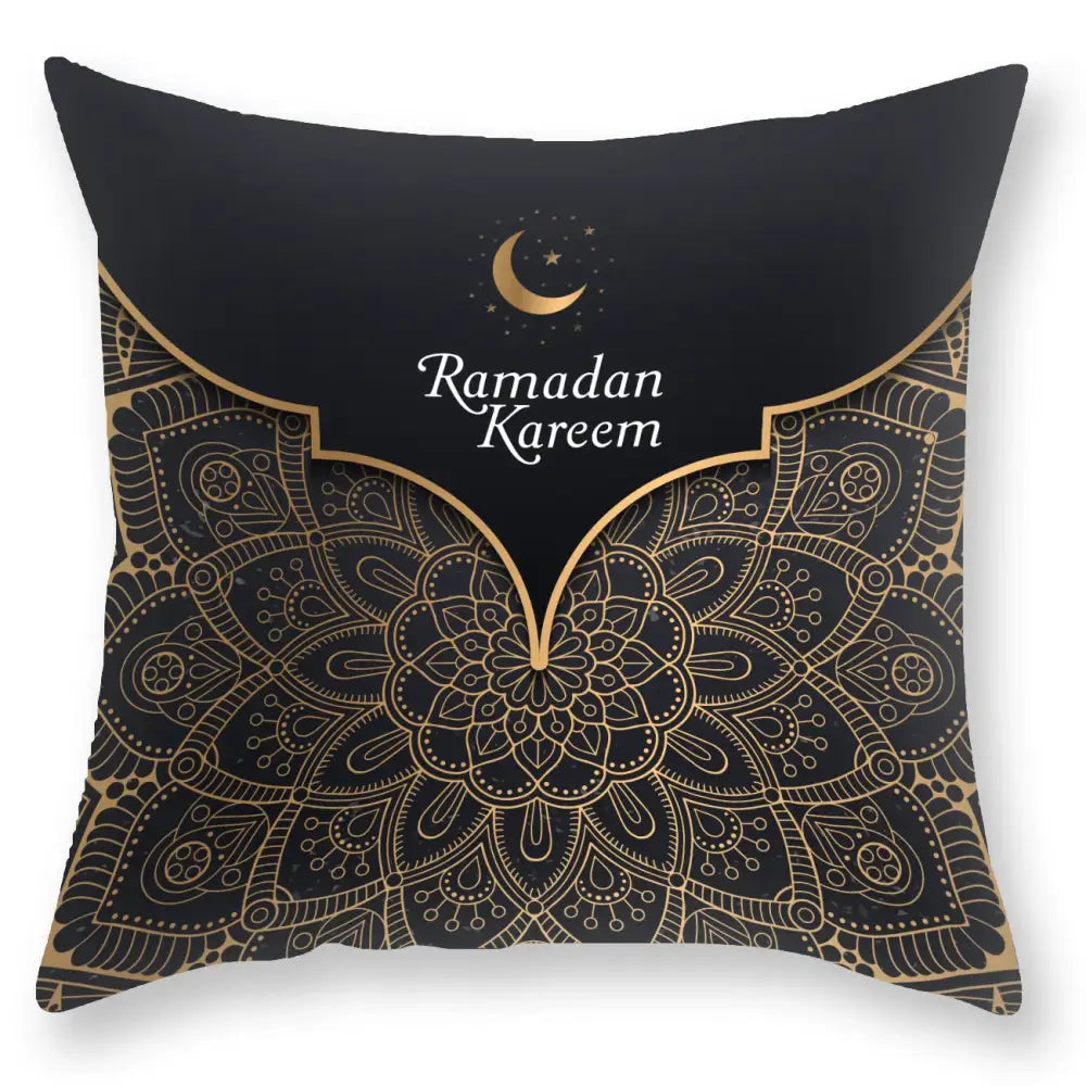 DecorBites™ Black Gold Mandala Luxury Printed Pillowcase §