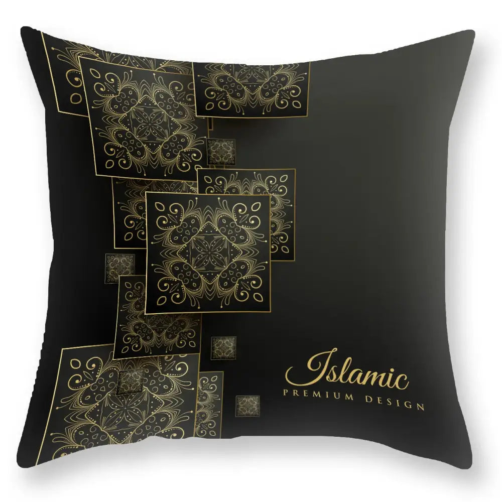 DecorBites™ Black Gold Mandala Luxury Printed Pillowcase §