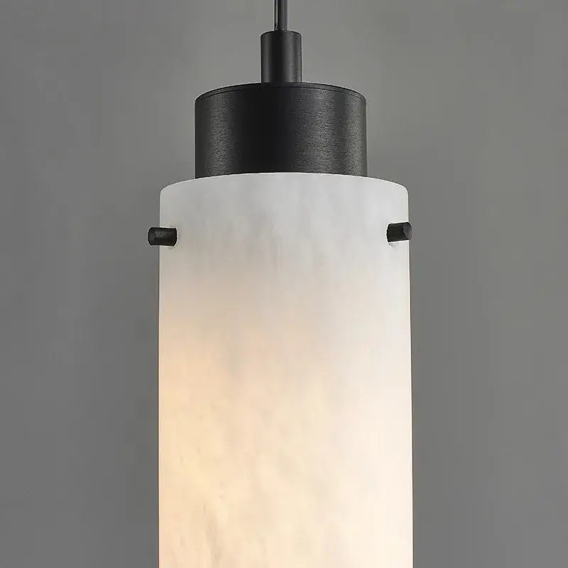 DecorBites™ Black Gold Marble Cylinder Pendant Light for Modern Home Decor