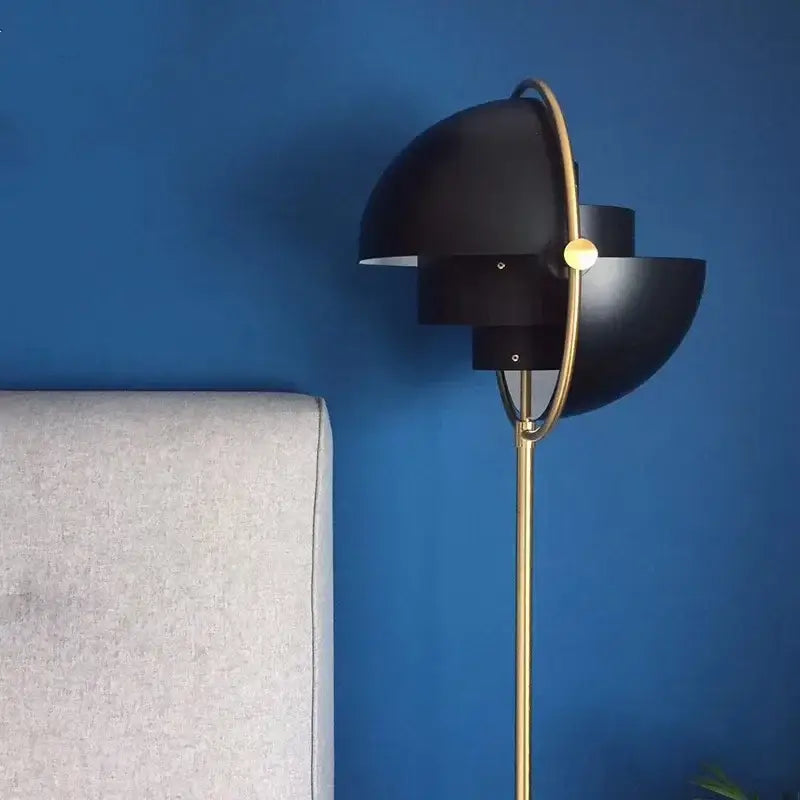 DecorBites™ Black Gold Metal Floor Lamp for Modern Living Room and Bedroom Décor
