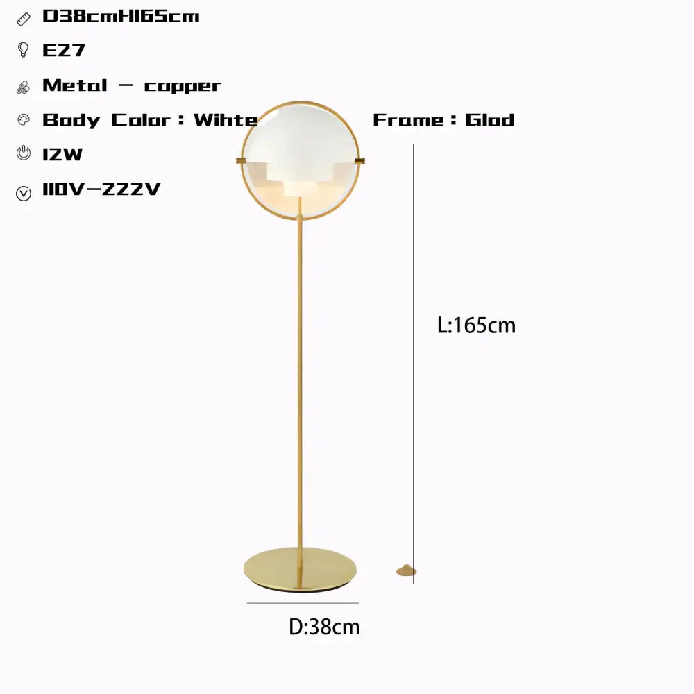 DecorBites™ Black Gold Metal Floor Lamp for Modern Living Room and Bedroom Décor