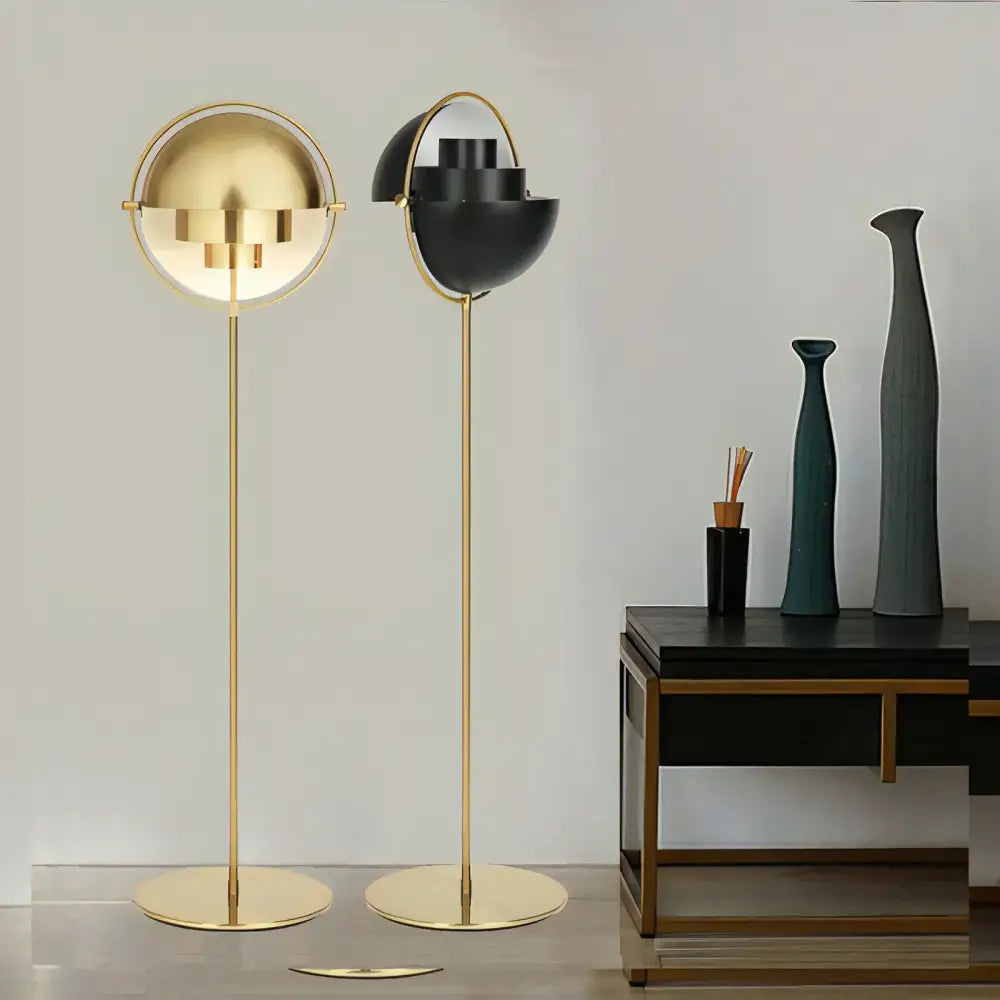 DecorBites™ Black Gold Metal Floor Lamp for Modern Living Room and Bedroom Décor