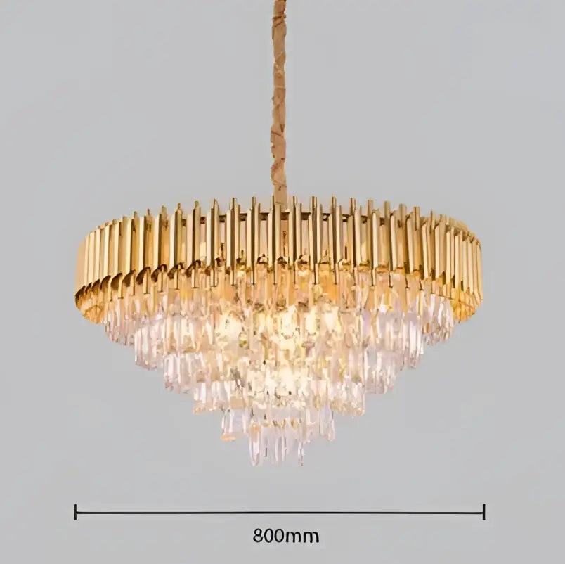 ثريا LED معدنية ذهبية سوداء من DecorBites™ لغرفة المعيشة وغرفة الطعام، مصباح كريستال معلق حديث براق