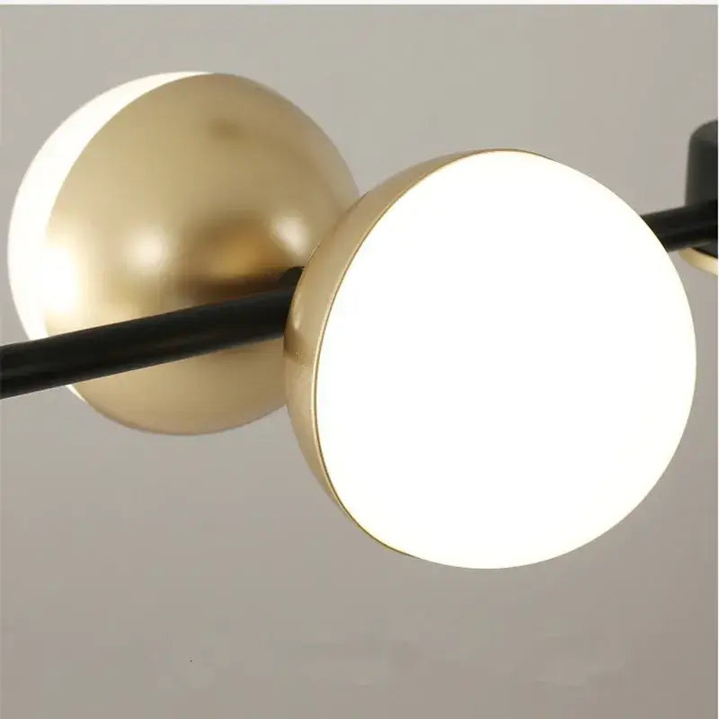 DecorBites™ Black Gold Minimalist Chandelier for Dining Room Home Decor