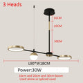 DecorBites™ Black Gold Minimalist Chandelier for Dining Room Home Decor