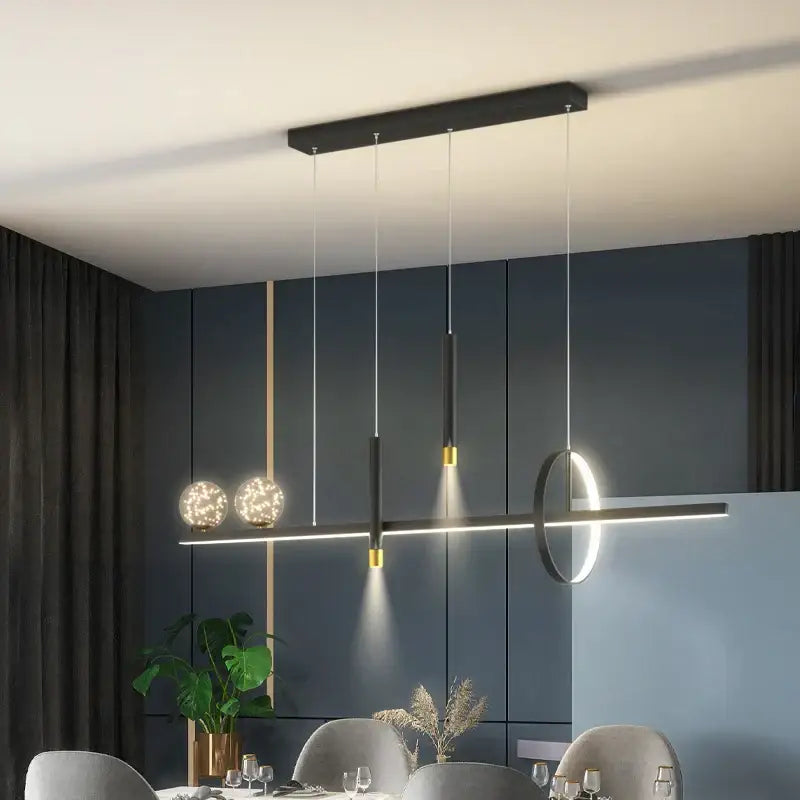 DecorBites™ Black Gold Pendant Lamp | Modern Indoor Light for Dining Room & Kitchen