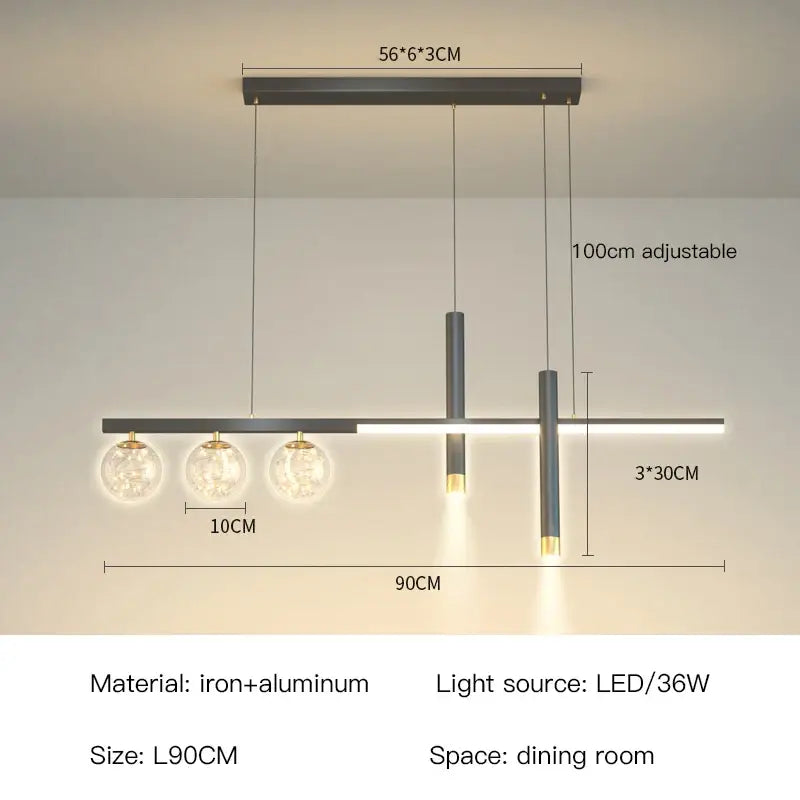 DecorBites™ Black Gold Pendant Lamp | Modern Indoor Light for Dining Room & Kitchen