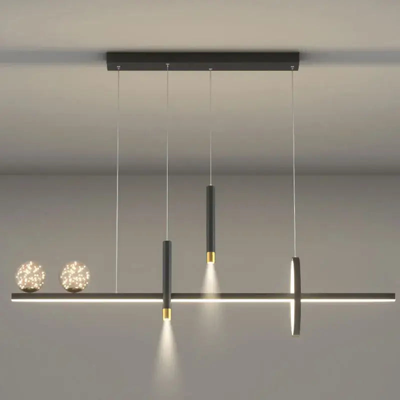 DecorBites™ Black Gold Pendant Lamp | Modern Indoor Light for Dining Room & Kitchen