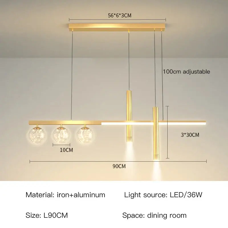 DecorBites™ Black Gold Pendant Lamp | Modern Indoor Light for Dining Room & Kitchen