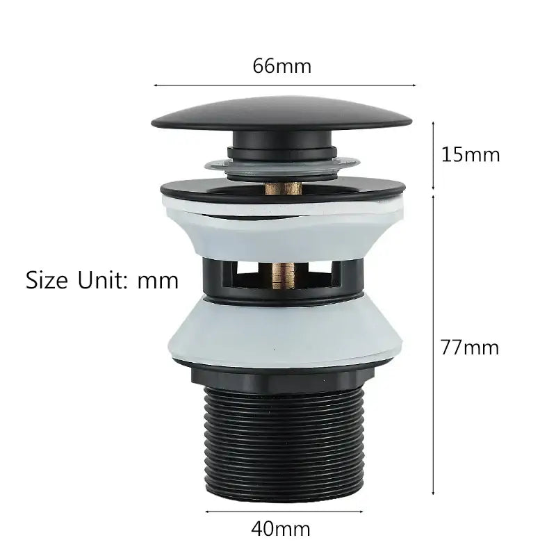 DecorBites™ Black Gold Pop Up Drain for Sink - Faucet Accessory Kit