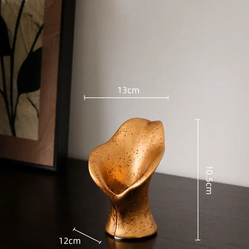 DecorBites™ Black Gold Resin Handicrafts Display Vase Candlestick Home Decor