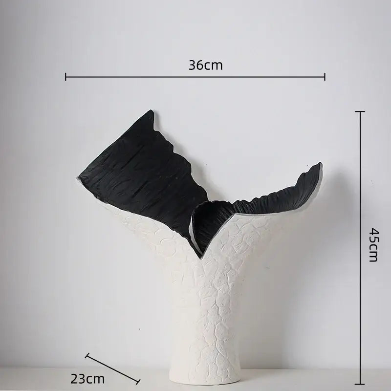 DecorBites™ Black Gold Resin Handicrafts Display Vase Candlestick Home Decor