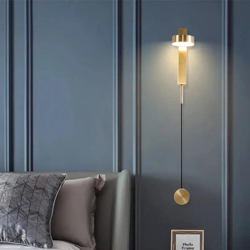 DecorBites™ Black Gold Rotating LED Wall Lamp for Bedroom & Living Room