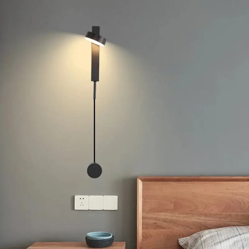 DecorBites™ Black Gold Rotating LED Wall Lamp for Bedroom & Living Room