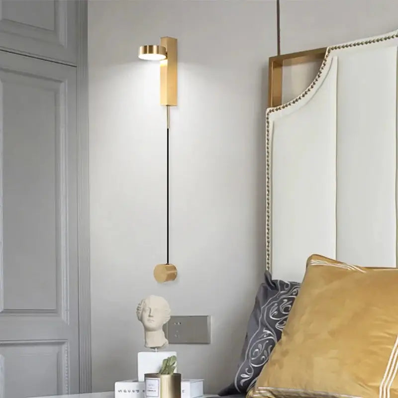 DecorBites™ Black Gold Rotating LED Wall Lamp for Bedroom & Living Room