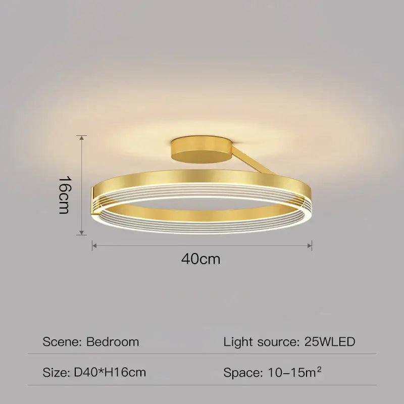 DecorBites™ Black Gold Round Chandelier: Modern Design Ceiling Lamp for Home Decoration