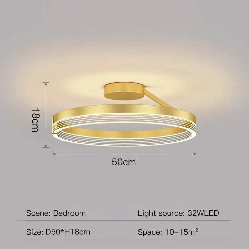 DecorBites™ Black Gold Round Chandelier: Modern Design Ceiling Lamp for Home Decoration