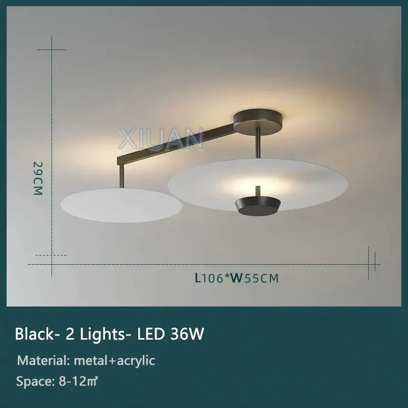 DecorBites™ Black Gold Round Chandelier with Remote Control Dimming Ceiling Lights