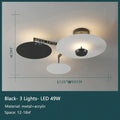DecorBites™ Black Gold Round Chandelier with Remote Control Dimming Ceiling Lights