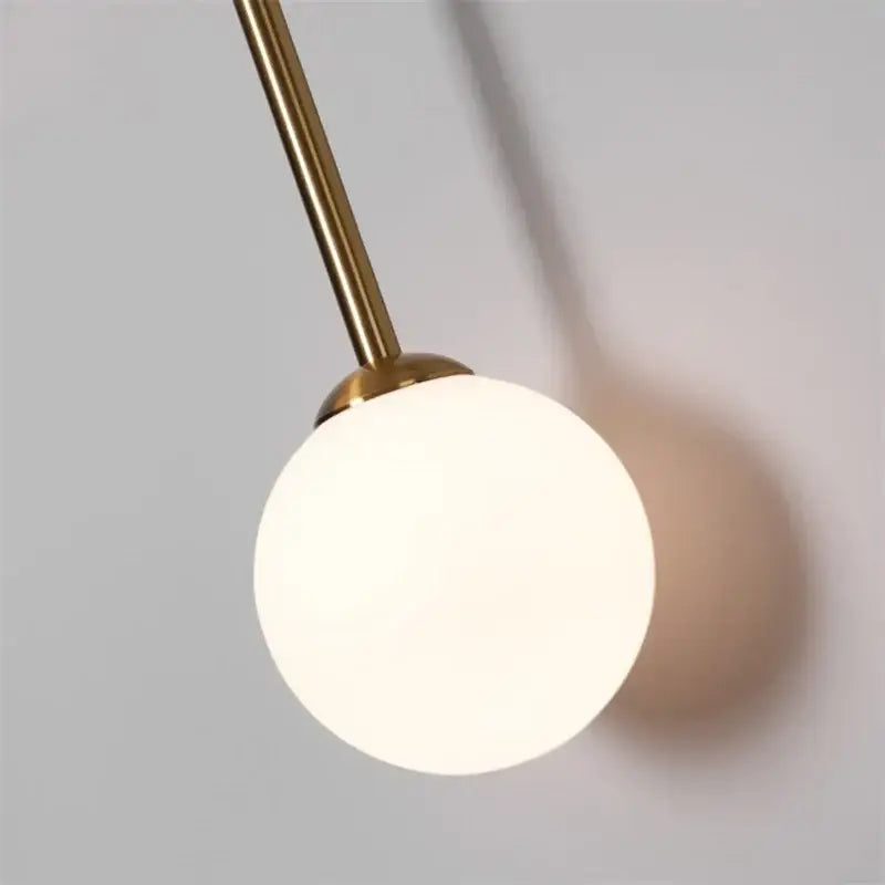 DecorBites™ Black Golden LED Glass Ball Wall Sconce for Foyer Bedroom
