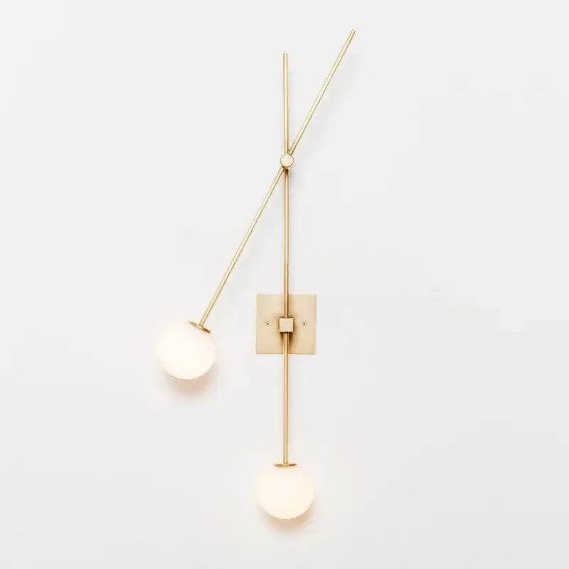 DecorBites™ Black Golden LED Glass Ball Wall Sconce for Foyer Bedroom