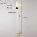 DecorBites™ Black Green Marble Wall Lamp Sconce with Copper Acrylic Lampshade