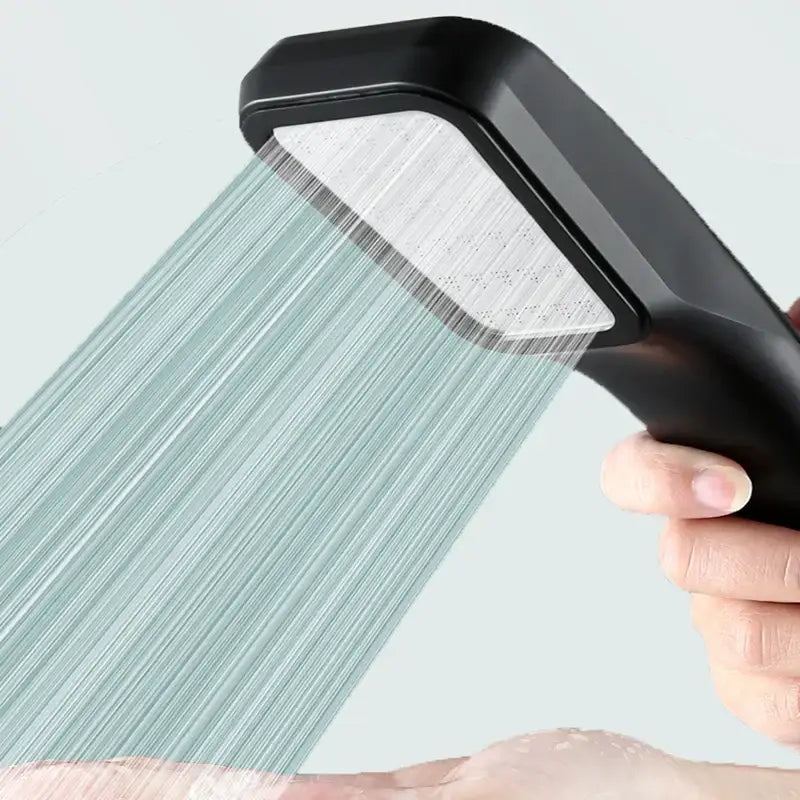 DecorBites™ Black High Pressure Rainfall Shower Head with Bracket and Water Saving Nozzle