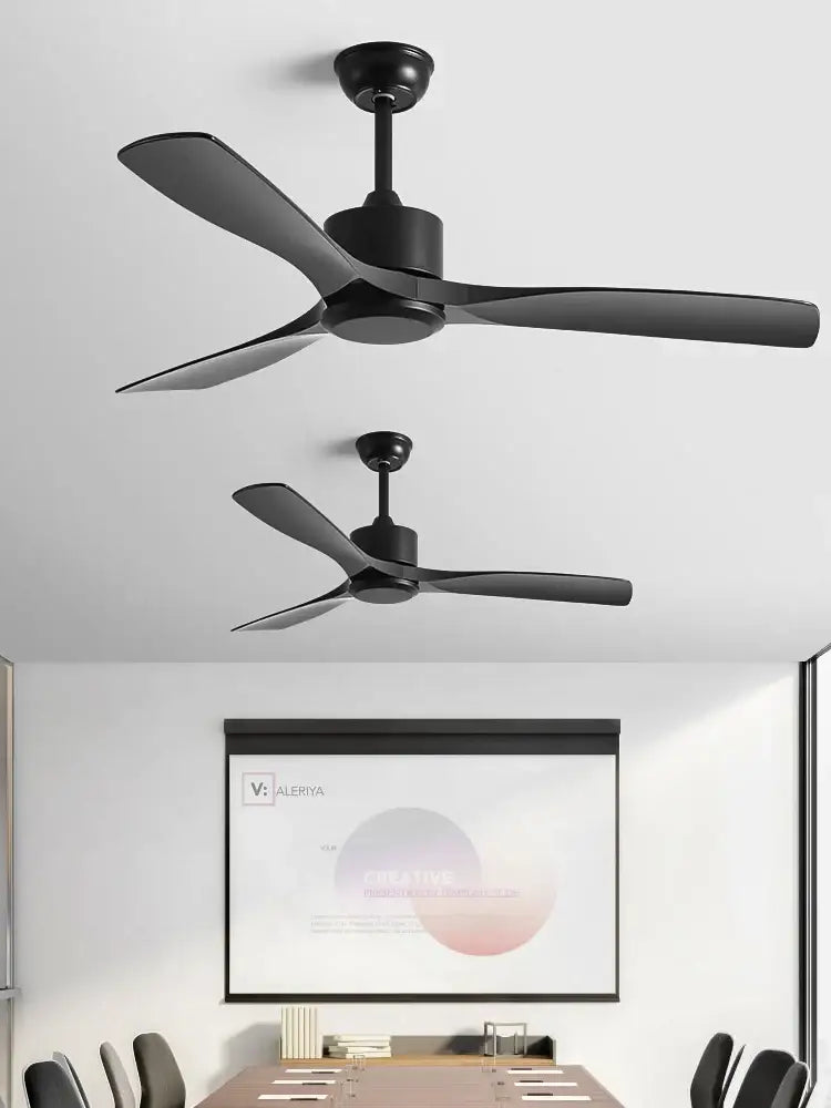 DecorBites™ Black Industrial Ceiling Fan 52Inch DC Powerful Airflow Living Room Office Commercial
