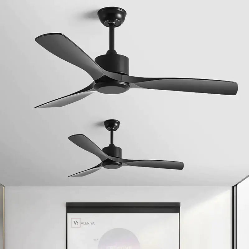 DecorBites™ Black Industrial Ceiling Fan 52Inch DC Powerful Airflow Living Room Office Commercial