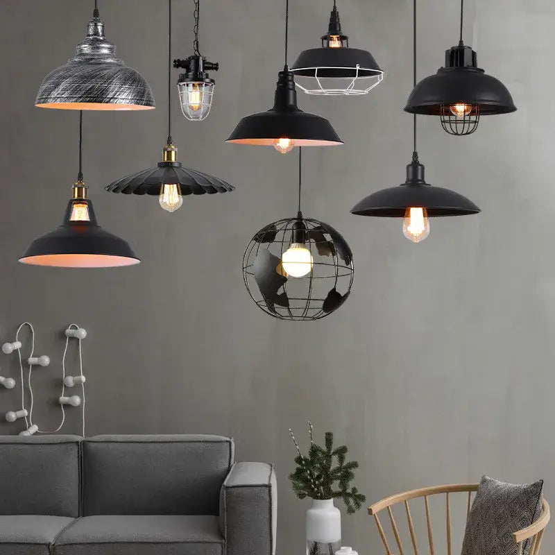 DecorBites™ Black Industrial Pendant Light for Kitchen Island Bar Farmhouse Decor