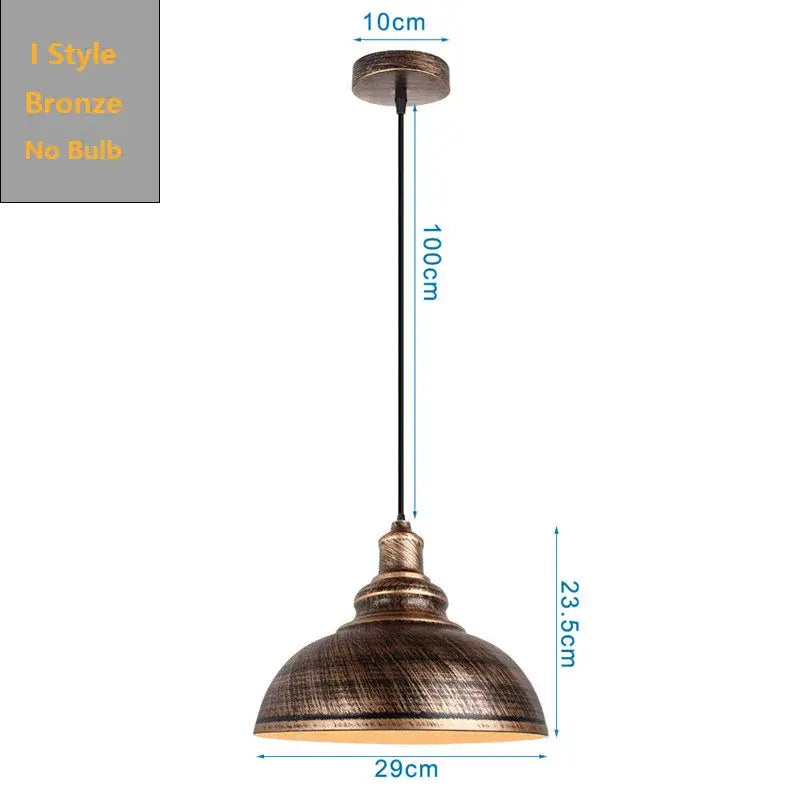 DecorBites™ Black Industrial Pendant Light for Kitchen Island Bar Farmhouse Decor