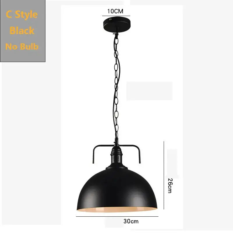 DecorBites™ Black Industrial Pendant Light for Kitchen Island Bar Farmhouse Decor