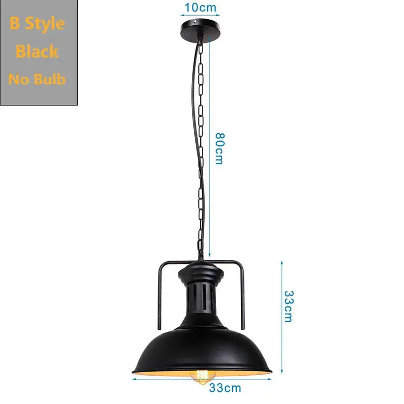 DecorBites™ Black Industrial Pendant Light for Kitchen Island Bar Farmhouse Decor