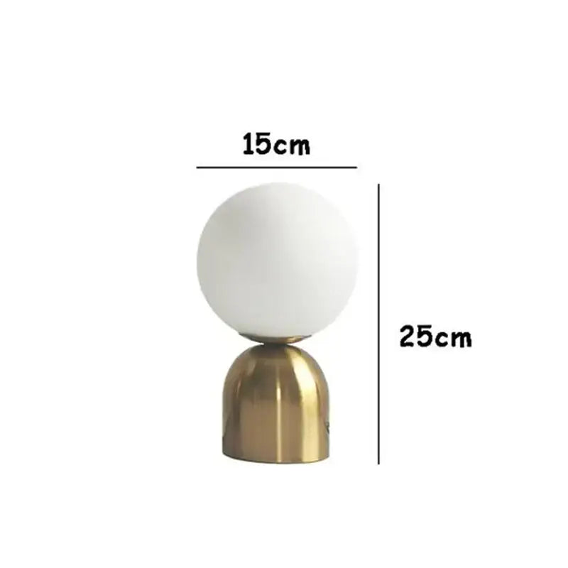 DecorBites™ Black Iron Glass Ball Table Lamps - Nordic LED Lighting Fixture for Home Decor