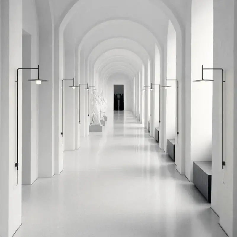 DecorBites™ Black Iron LED Long Wall Lamp for Living Room, Bedroom, Corridor - Nordic Style