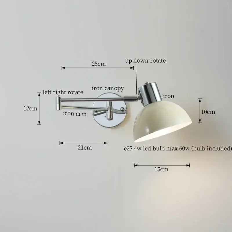 DecorBites™ Black Iron LED Wall Sconce for Home Decor - Modern Nordic Style