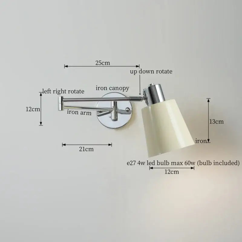 DecorBites™ Black Iron LED Wall Sconce for Home Decor - Modern Nordic Style