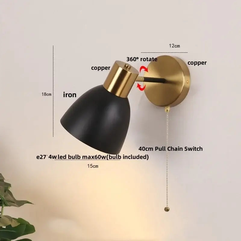DecorBites™ Black Iron LED Wall Sconce Modern Vanity Light Bar Bedroom Stair Hallway