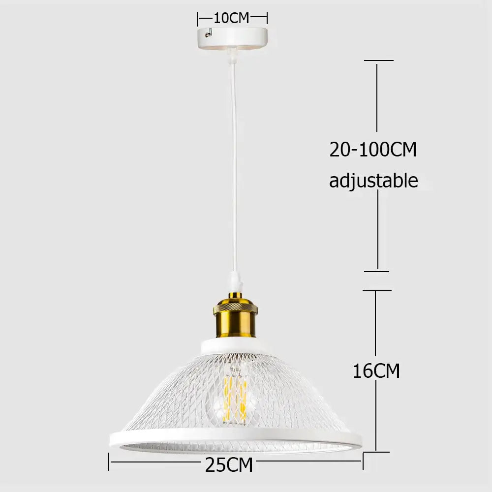 DecorBites™ Black Iron Net-Cage Pendant Light Fixture for Kitchen, Bedroom, Living Room, Restaurant